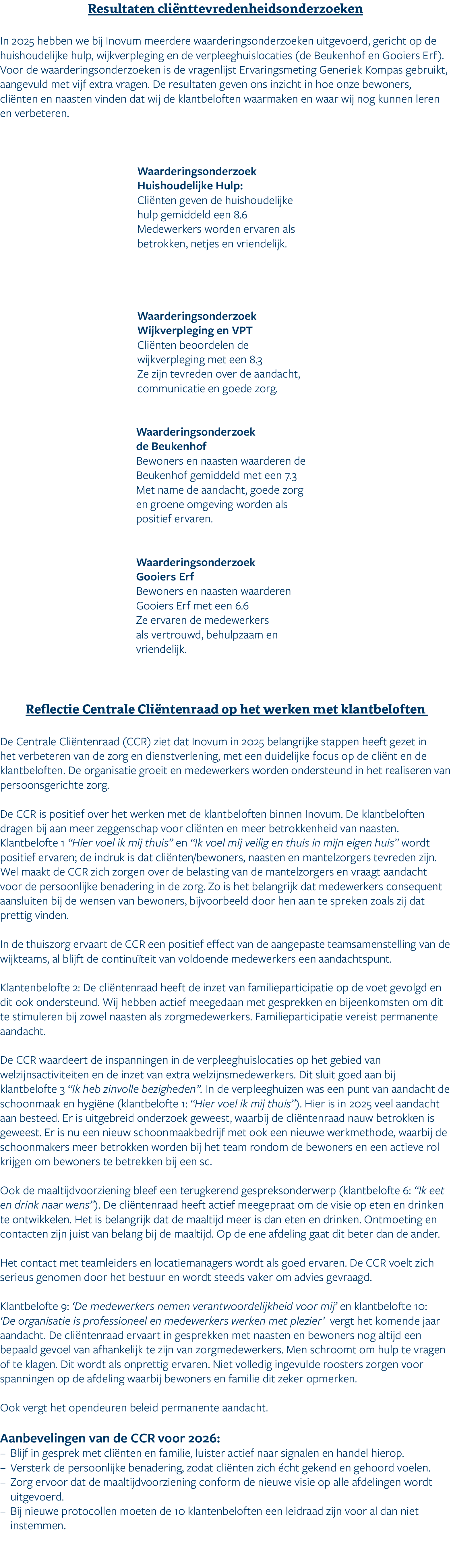 Resultaten cli nttevredenheidsonderzoeken In 2025 hebben we bij Inovum meerdere waarderingsonderzoeken uitgevoerd, ge...